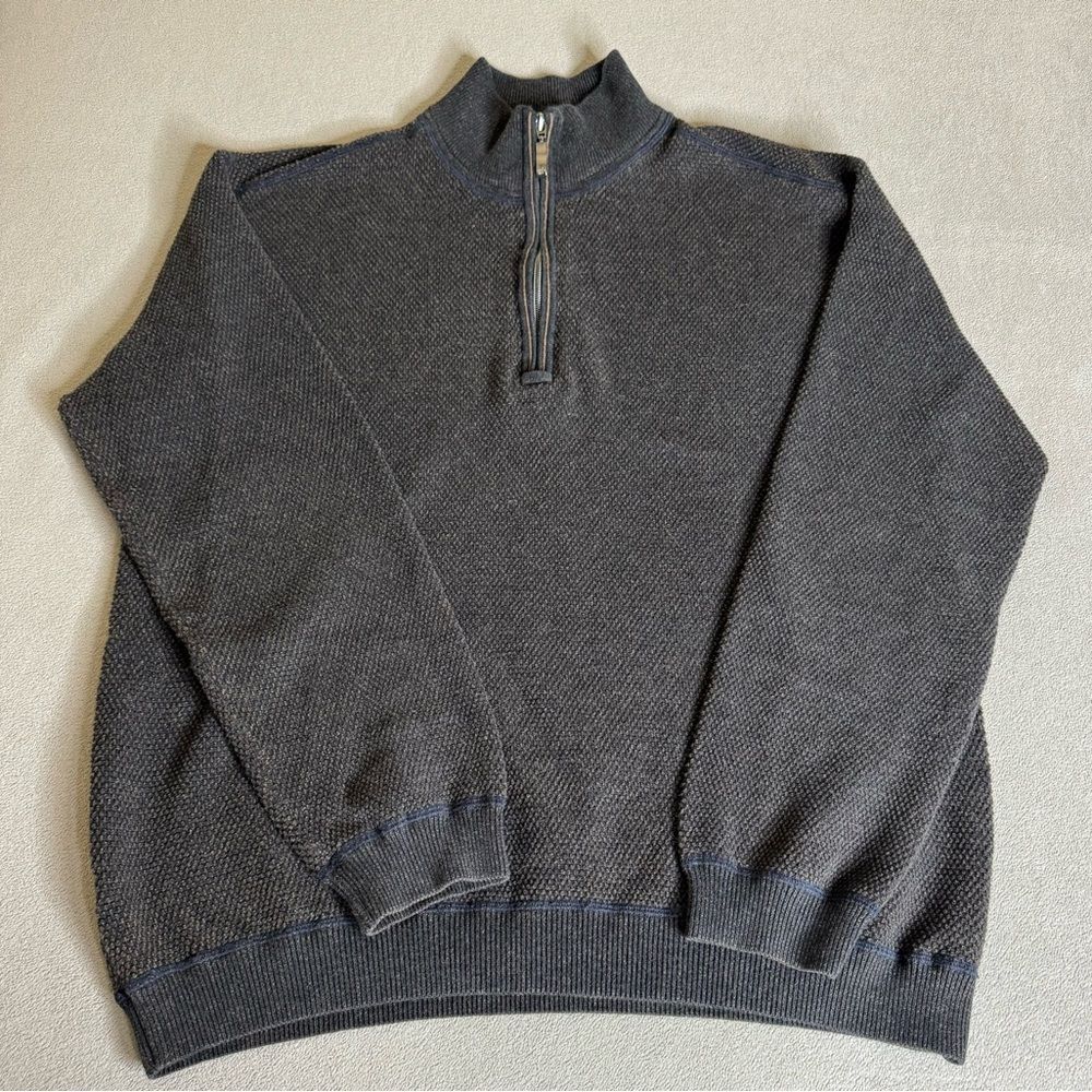 Tommy Bahama B18  Men’s Pullover Sweater Quarter zipper Size XL Men’s